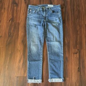 AG Jeans Adriano Goldschmied Denim Jeans The Prima Roll up Cigarette Roll up 29R
